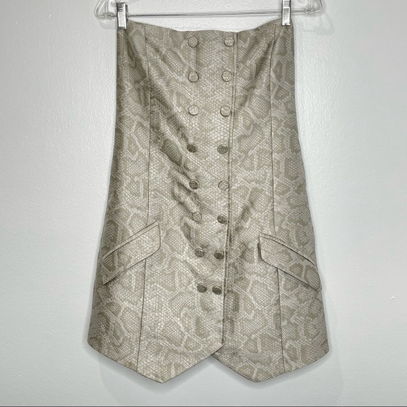 Jenni Kayne Dresses & Skirts - Jenni Kayne Snake Print Silk Blend Strapless Dress